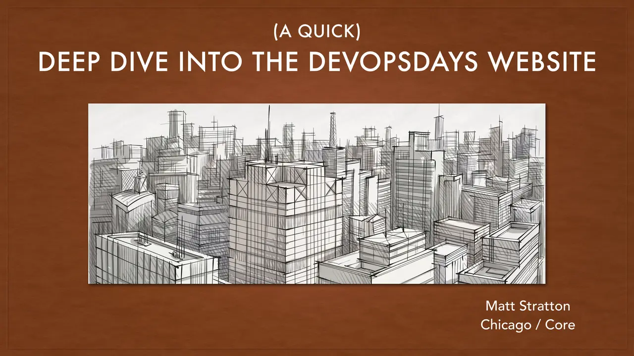 A (Quick) Deep Dive Into The DevOpsDays Website, slide 1 of 12