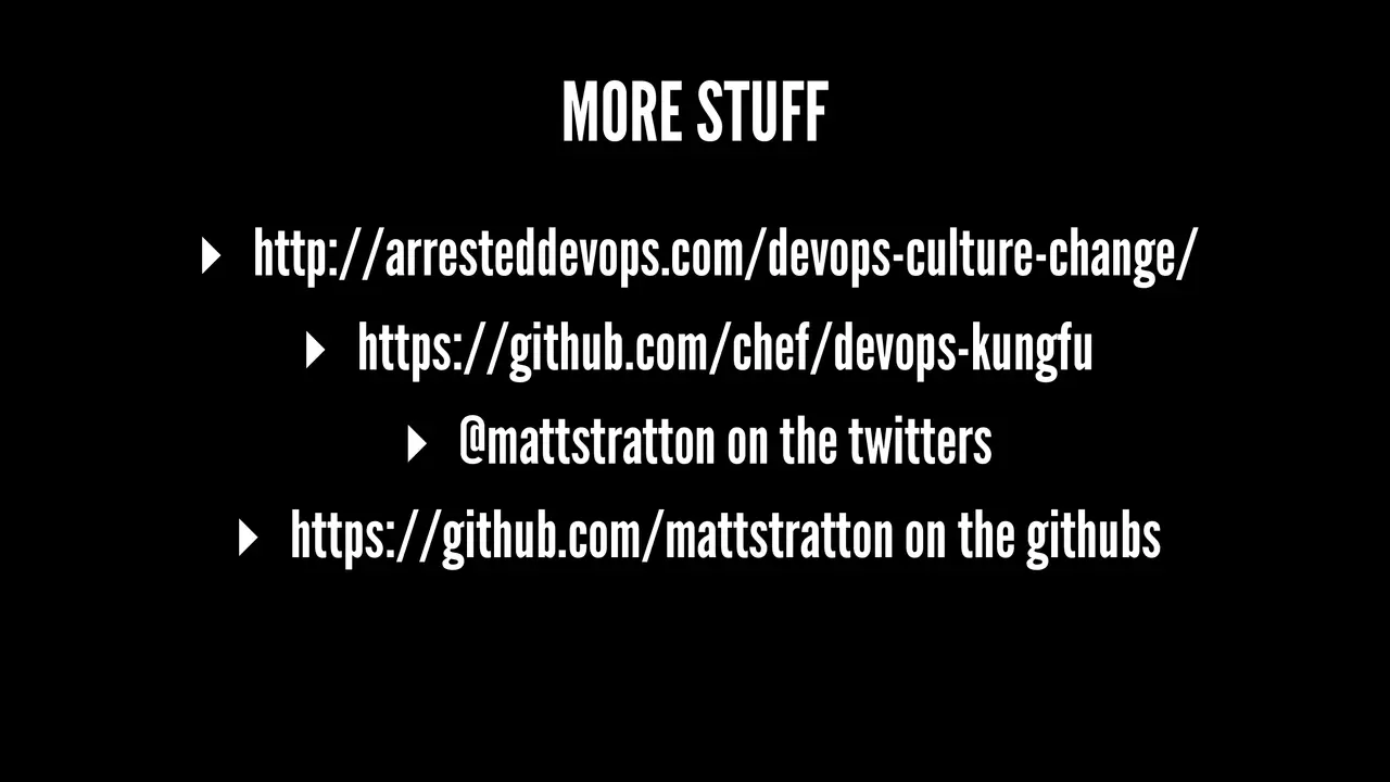 The Five Love Languages of DevOps, slide 32 of 32