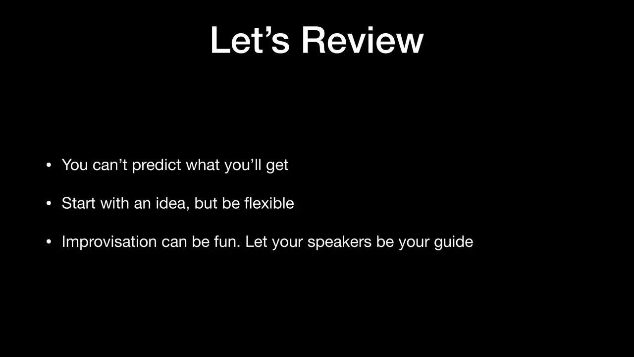 Talk Selection As Mockumentary Film Editing, slide 19 of 20