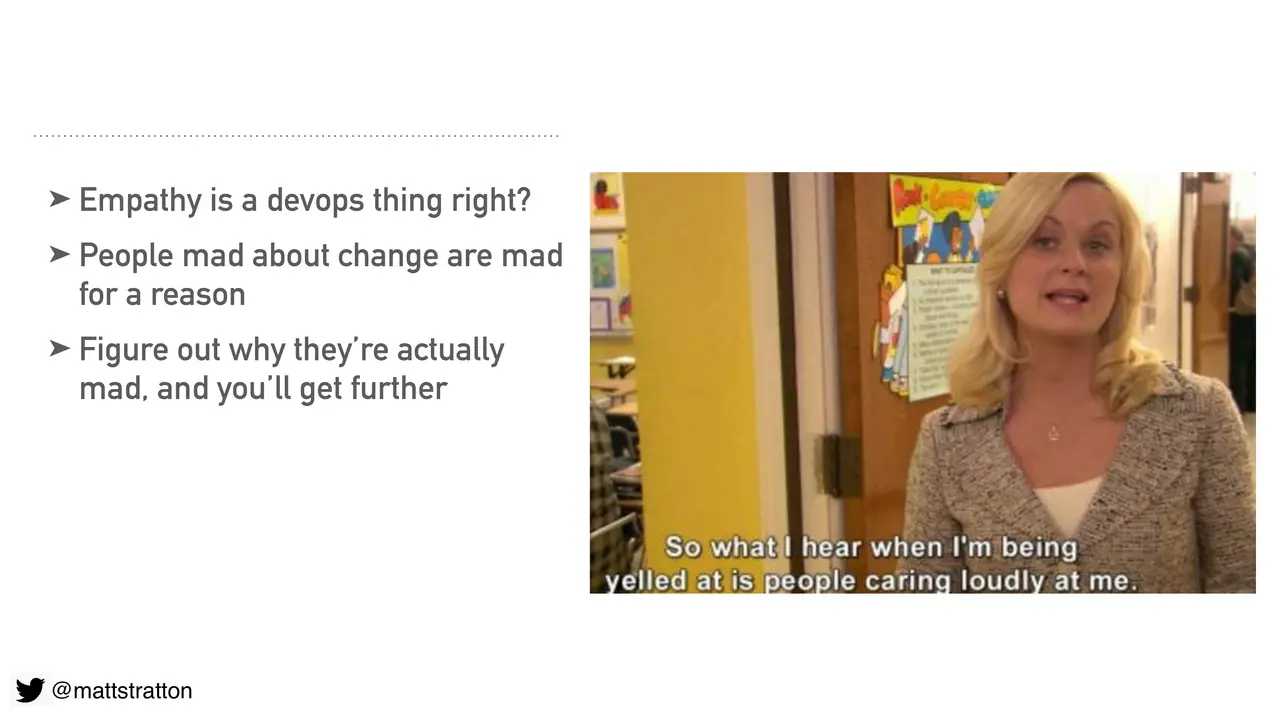 Kubernetes, You Rainbow-Infused Space Unicorn: What Leslie Knope Can Teach Us About DevOps, slide 15 of 20