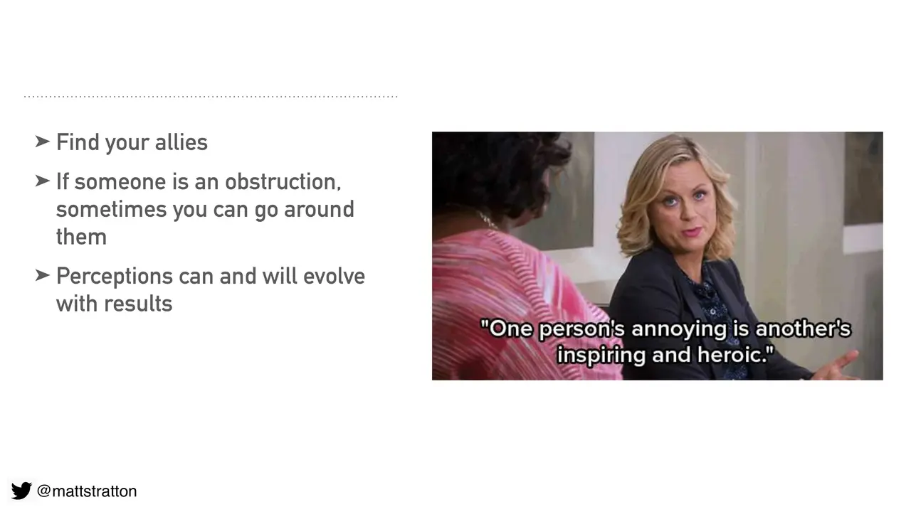 Kubernetes, You Rainbow-Infused Space Unicorn: What Leslie Knope Can Teach Us About DevOps, slide 13 of 20
