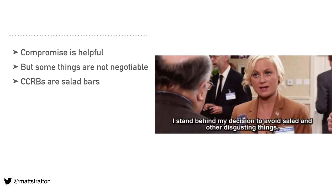Kubernetes, You Rainbow-Infused Space Unicorn: What Leslie Knope Can Teach Us About DevOps, slide 17 of 20