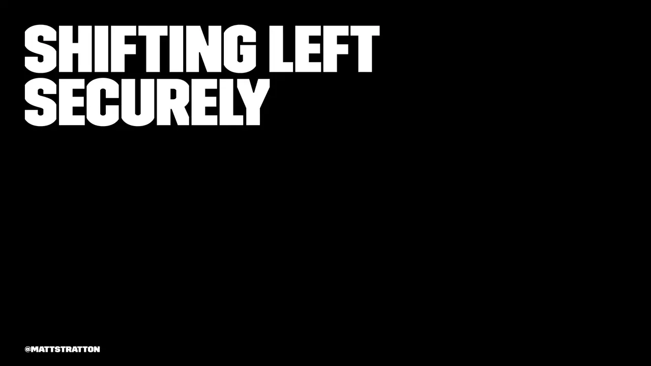 Shifting Left Securely, slide 1 of 31
