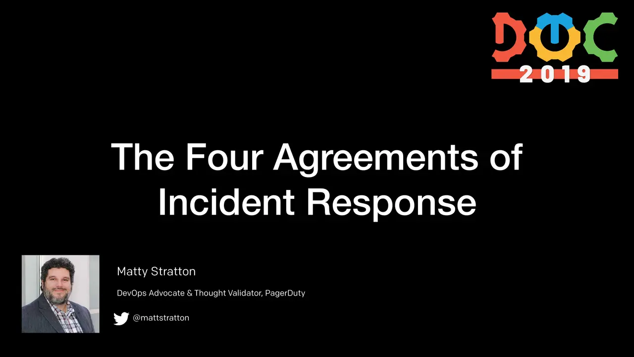 The Four Agreements of Incident Response, slide 1 of 60