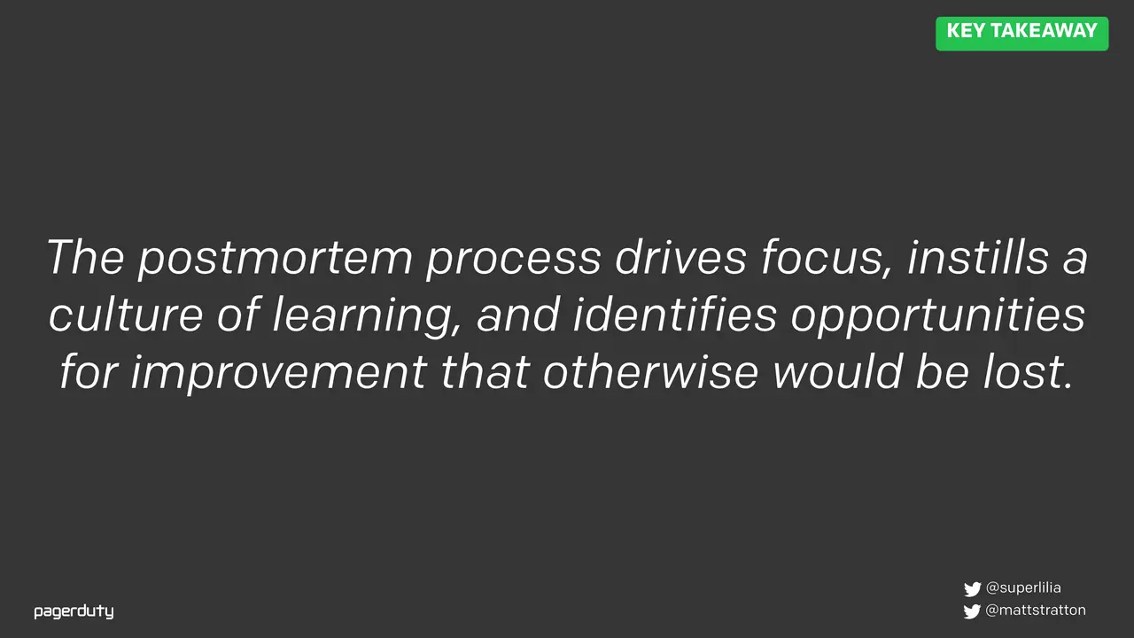 Blameless Postmortems: How to Actually Do Them, slide 7 of 98