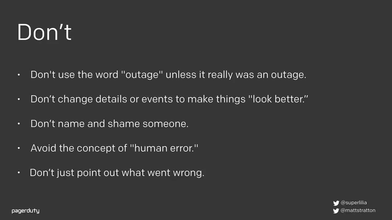 Blameless Postmortems: How to Actually Do Them, slide 75 of 98
