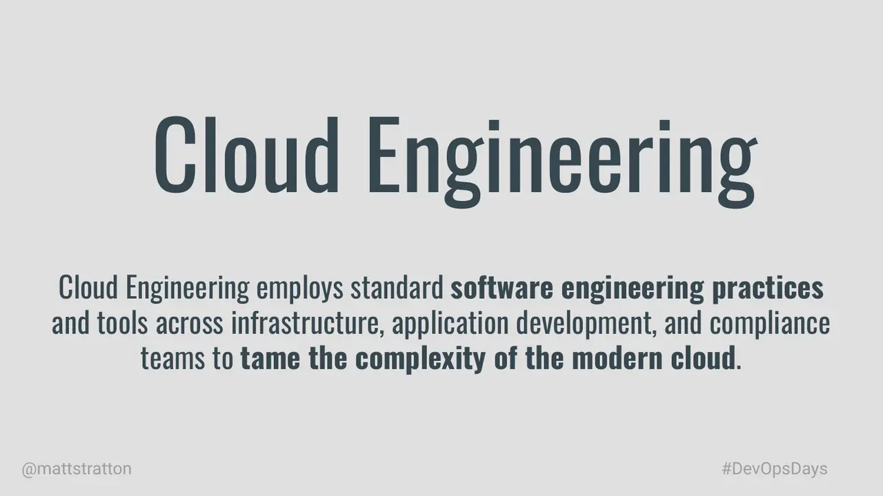 The Journey From DevOps to Cloud Engineering, slide 27 of 54