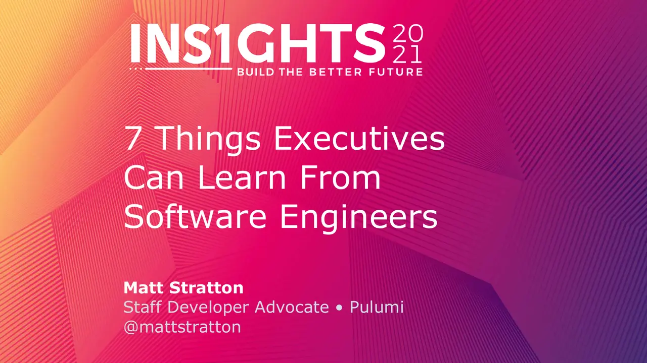 7 Things Executives Can Learn From Software Engineers, slide 1 of 27