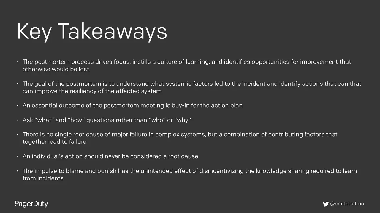 Blameless Postmortems: How to Actually Do Them, slide 95 of 96