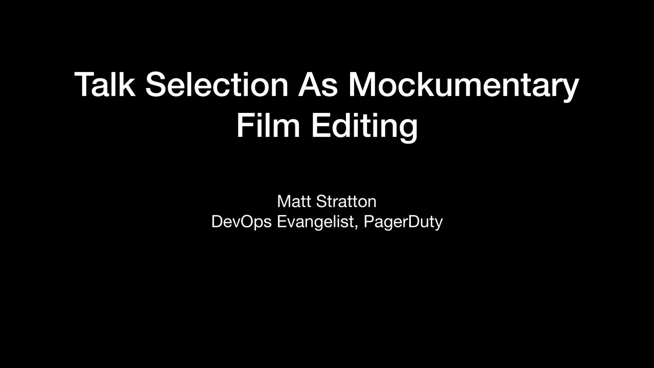 Talk Selection As Mockumentary Film Editing, slide 1 of 20