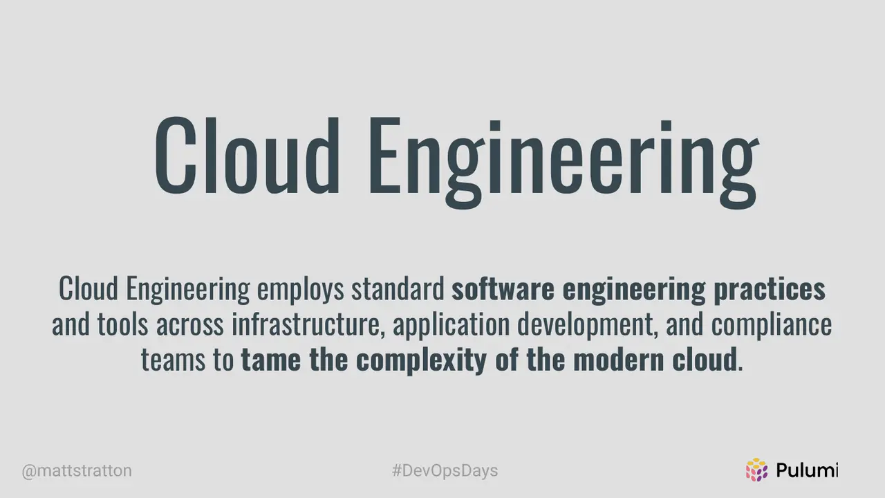 The Journey From DevOps to Cloud Engineering, slide 27 of 54